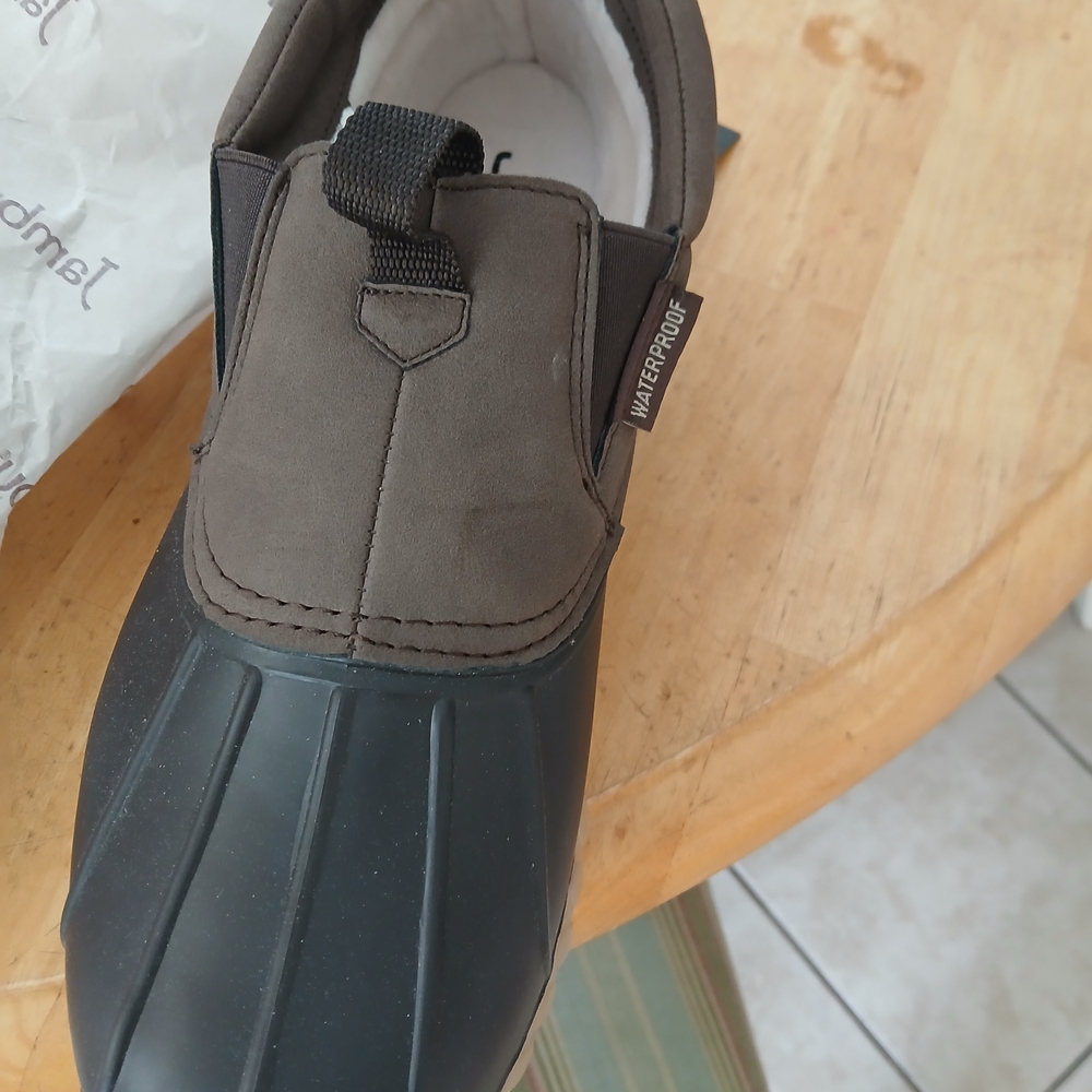 JBU Men's Waterproof Slip-On Boots - Black and Brown